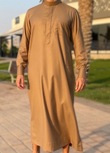 Saudi cashmere olijfbruin