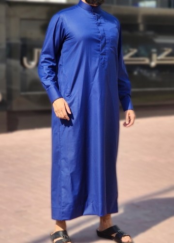 Saudi marineblauw van custom qamis