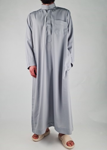 Saudi qamis riyadh grijs