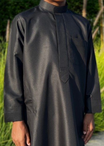 Saudi zwart platinum kids   custom qamis 3