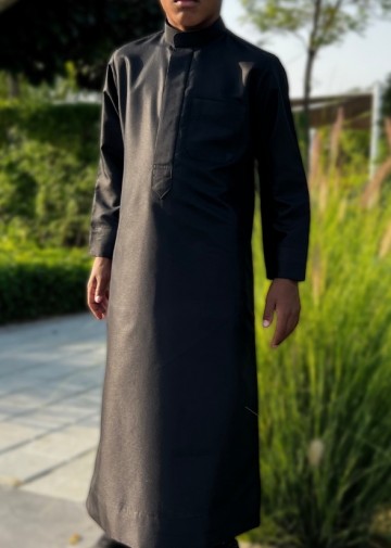 Saudi zwart platinum kids   custom qamis
