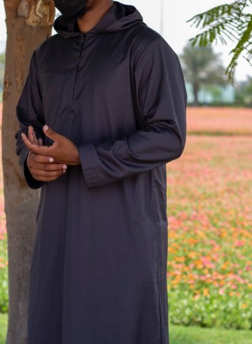 Djellaba Man Zwart van Custom Qamis