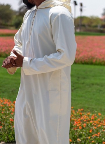Djellaba Man Créme van Custom Qamis