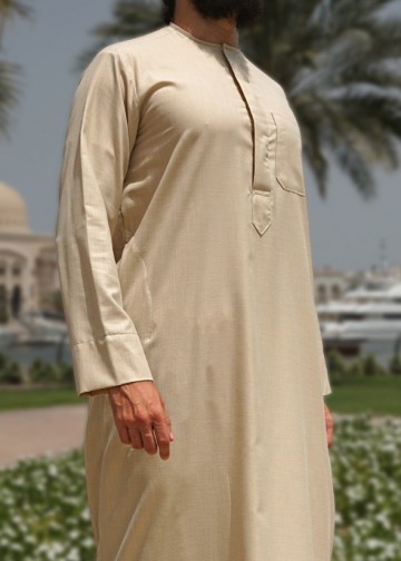 Linnen classic beige van custom qamis