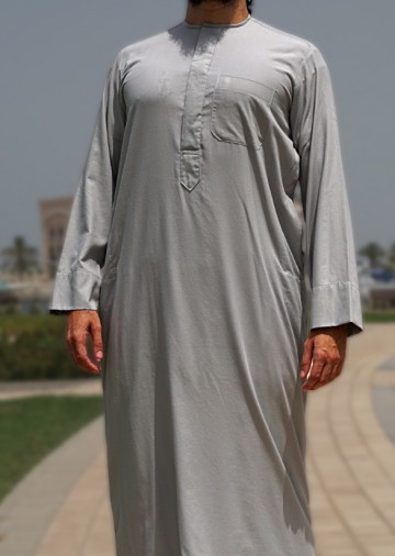 Katoen classic grijs van custom qamis