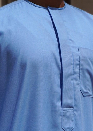 Katoen classic lichtblauw van custom qamis