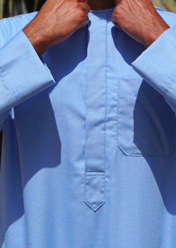 Katoen classic lichtblauw van custom qamis