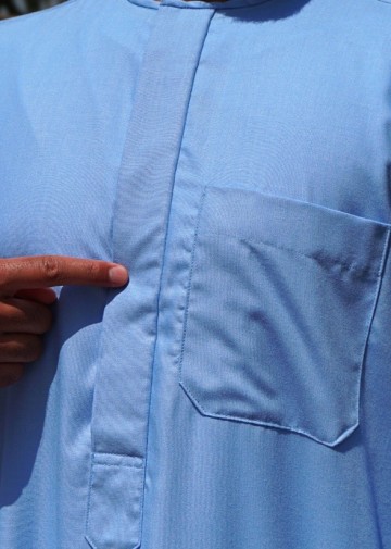 Katoen classic lichtblauw van custom qamis