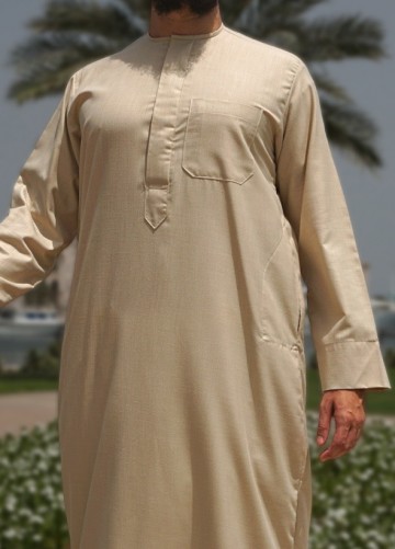 Linnen classic beige van custom qamis2
