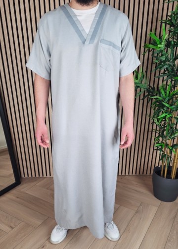 Kandora Saudi Comfort 19 Lichtgrijs van Lshbon