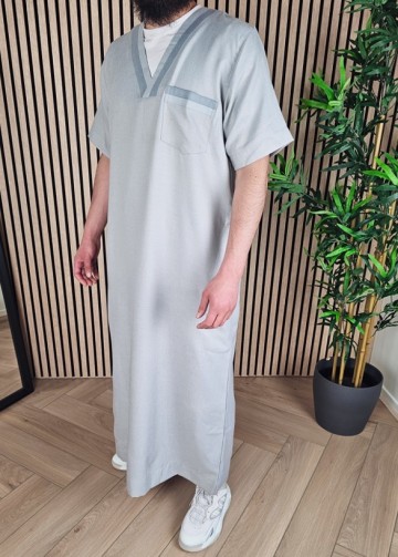 Kandora Saudi Comfort 19 Lichtgrijs van Lshbon