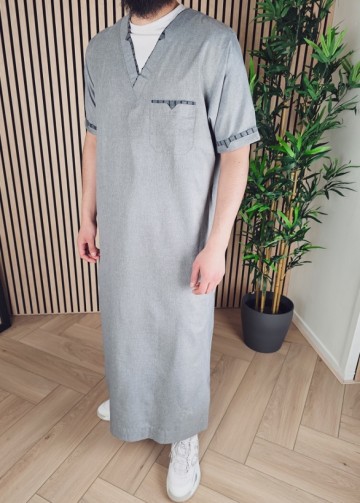 Kandora Saudi Comfort 27 Lichtgrijs van Lshbon