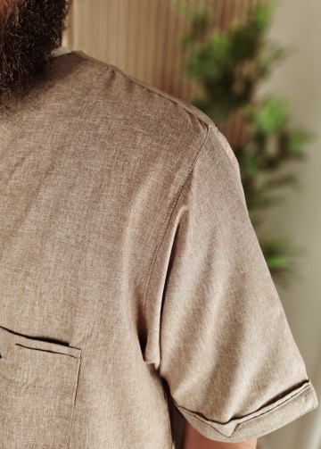 Kandora Saudi Comfort 27 Beige van Lshbon