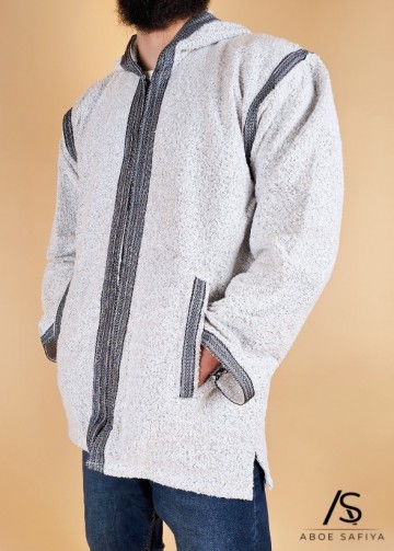 Marokkaanse Djellaba Jas Lichtgrijs