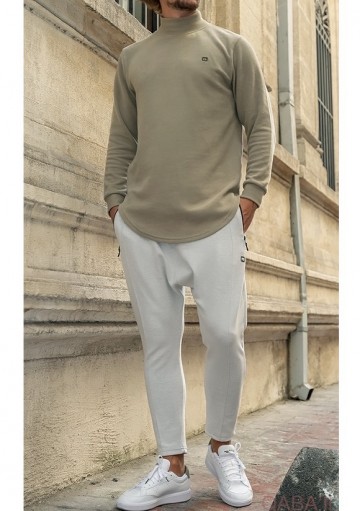 Lichtgrijze Harembroek City van Qaba'il