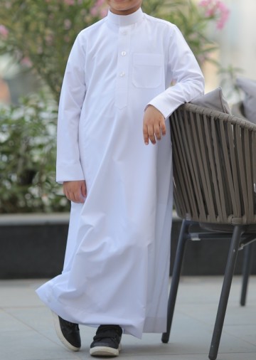 Witte Saudi Thobe voor Jongens van Daffah