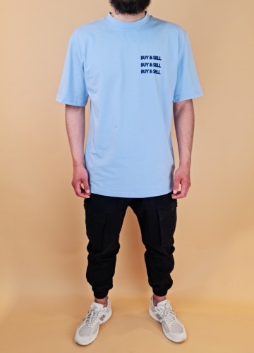 T shirt buysell babyblauw van new herritage 2