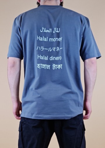 T shirt halal money antraciet van new herritage 3