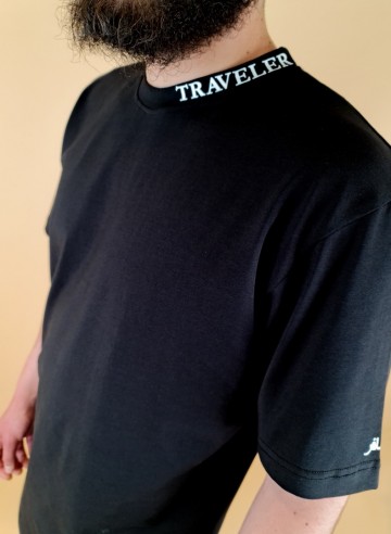 T shirt traveller zwart van new herritage 4