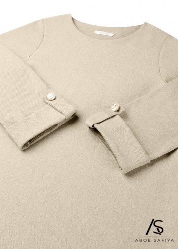 Winter abaya asiya beige 2