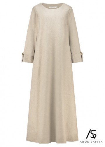 Winter abaya asiya beige