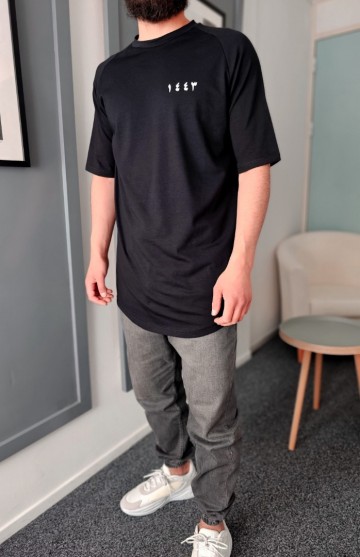 Zwart t shirt 1443 van qawy 2