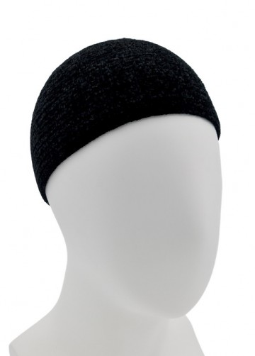 Zwarte gebedsmuts velvet basic