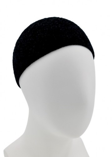 Zwarte gebedsmuts velvet subtle