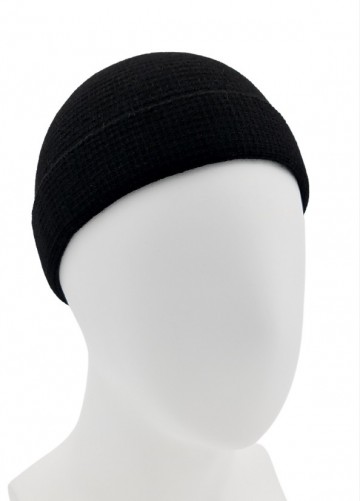 Zwarte muts van wolmix